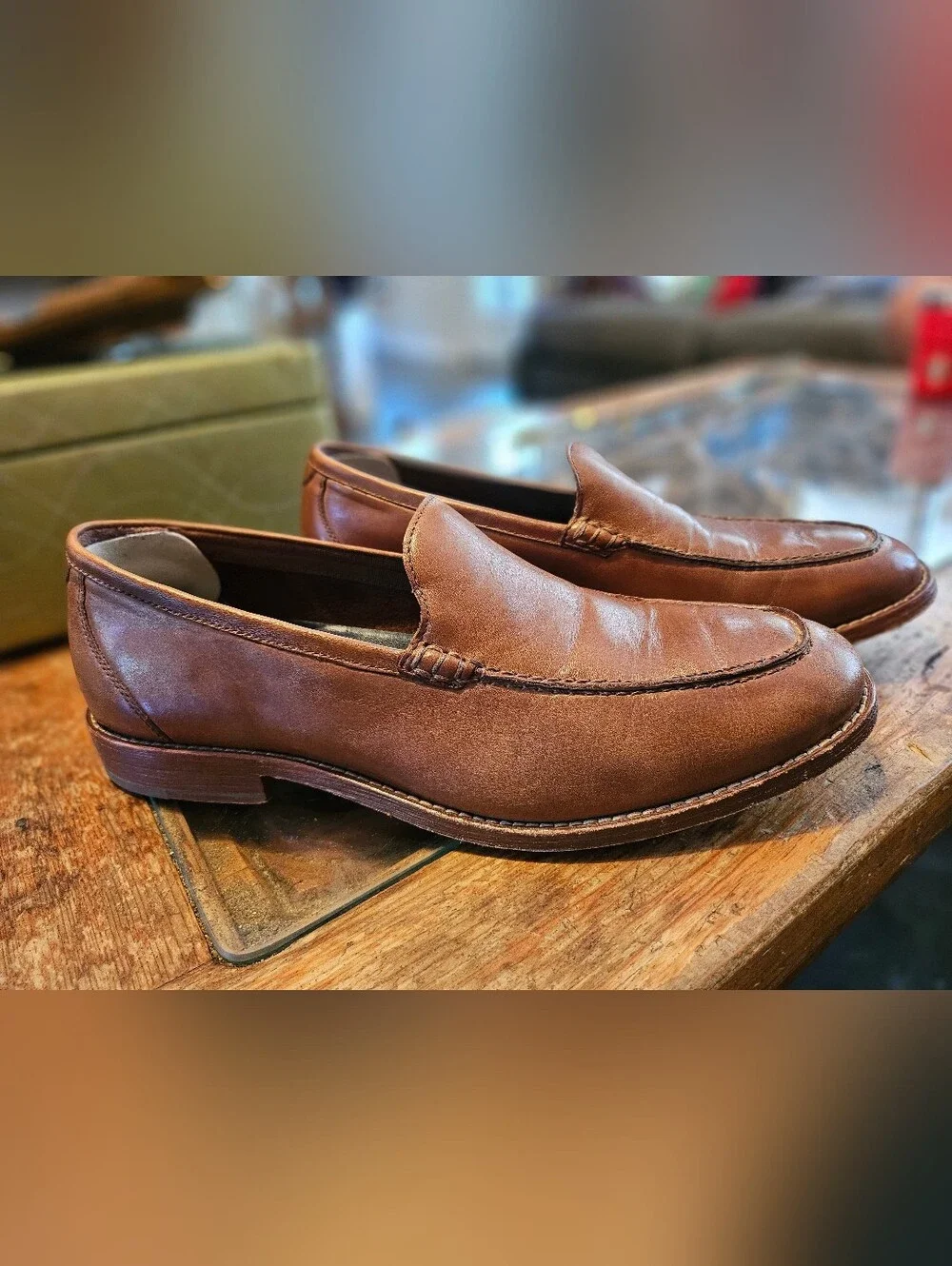 Cole Haan Brown Leather Slip-On Loafers C29711 10 1/2M